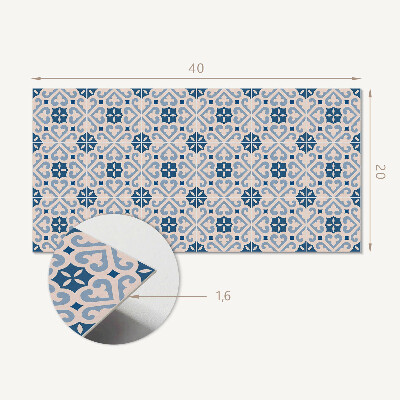 Pvc wandpaneel Patroon met ornamenten op tegels