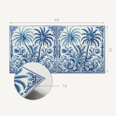 Vinyl wandpaneel Tropisch plantenpatroon