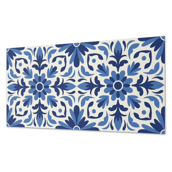 Vinyl wandpaneel Bloemenpatroon met bladeren