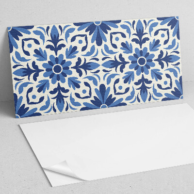 Vinyl wandpaneel Bloemenpatroon met bladeren