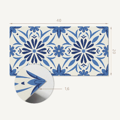 Vinyl wandbekleding Bloemenpatroon op de achtergrond