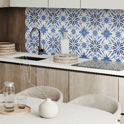 Vinyl wandbekleding Bloemenpatroon op de achtergrond