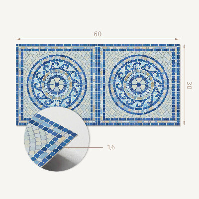 Vinyl wandbekleding Mozaïek in tinten van de lucht