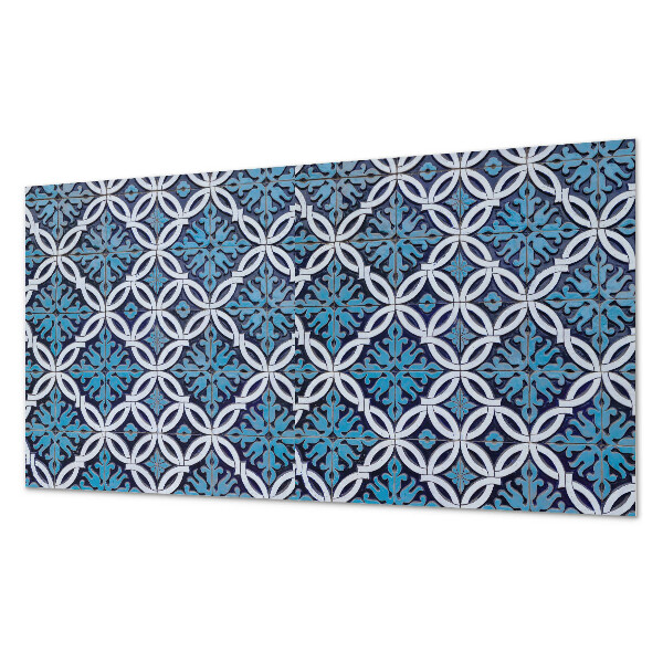 Vinyl wandpaneel Geometrisch patroon met een bloemenmotief