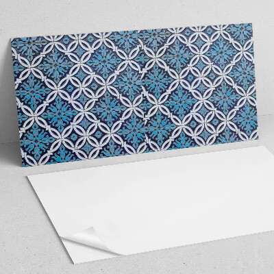 Vinyl wandpaneel Geometrisch patroon met een bloemenmotief