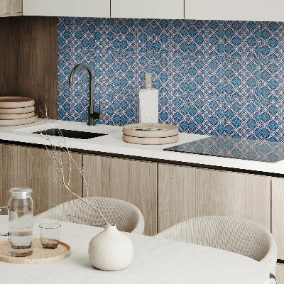 Vinyl wandpaneel Geometrisch patroon met een bloemenmotief