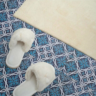 Vinyl wandpaneel Geometrisch patroon met een bloemenmotief