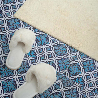 Vinyl wandpaneel Geometrisch patroon met een bloemenmotief