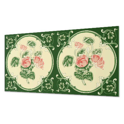 Pvc wandpaneel Bloemenpatroon met bladeren