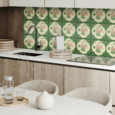 Pvc wandpaneel Bloemenpatroon met bladeren