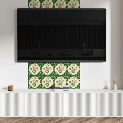 Pvc wandpaneel Bloemenpatroon met bladeren