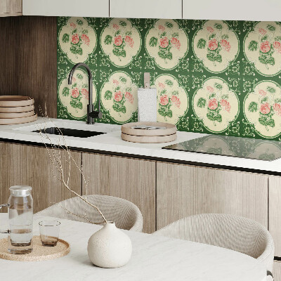 Pvc wandpaneel Bloemenpatroon met bladeren