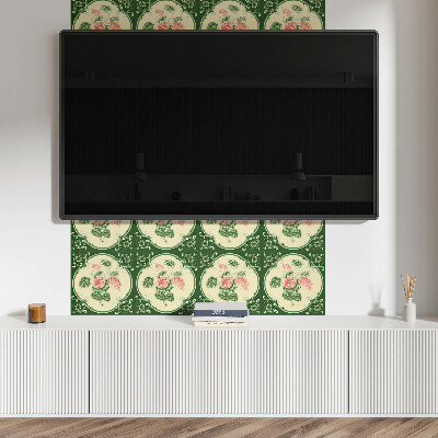 Pvc wandpaneel Bloemenpatroon met bladeren