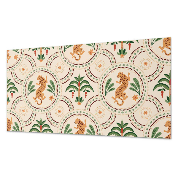 Vinyl wandbekleding Tropische luipaardprint