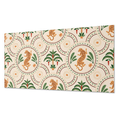 Vinyl wandbekleding Tropische luipaardprint