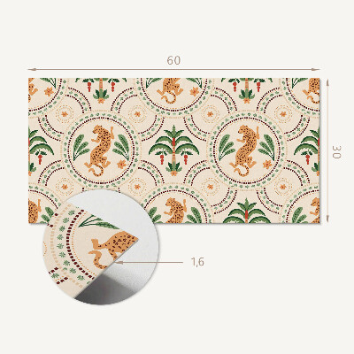 Vinyl wandbekleding Tropische luipaardprint