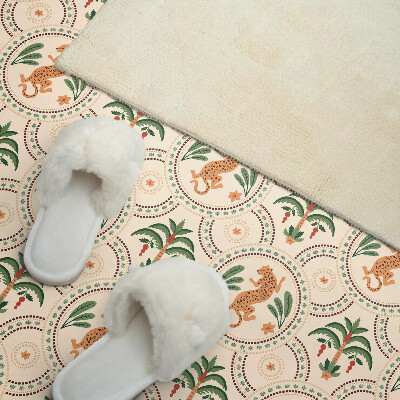 Vinyl wandbekleding Tropische luipaardprint