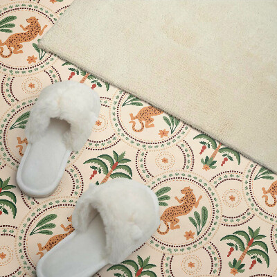 Vinyl wandbekleding Tropische luipaardprint