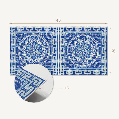 Pvc wandpaneel Mozaïek bloemenpatroonontwerp