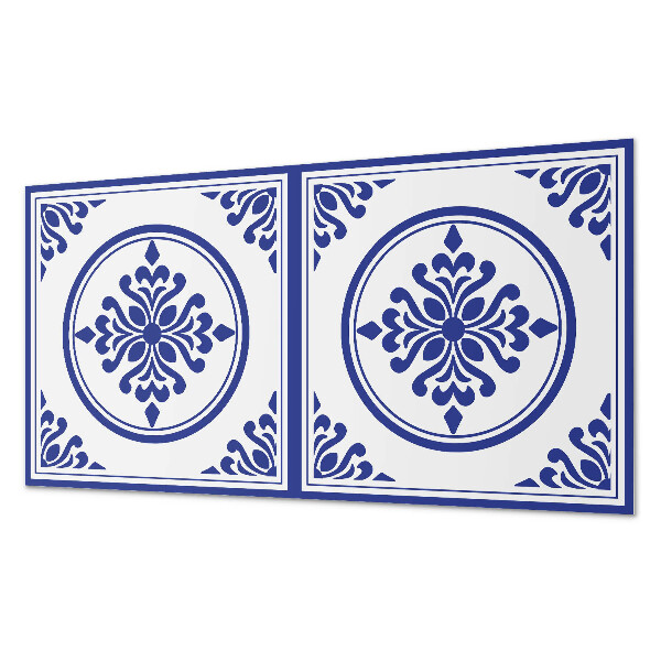 Vinyl wandbekleding Patroon met cirkels en bloemen