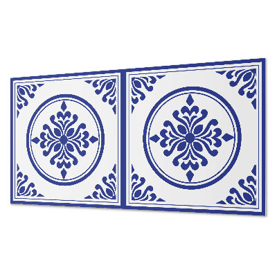 Vinyl wandbekleding Patroon met cirkels en bloemen