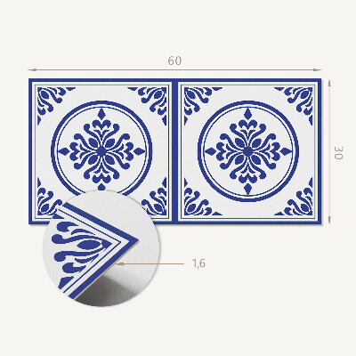 Vinyl wandbekleding Patroon met cirkels en bloemen