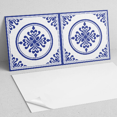 Vinyl wandbekleding Patroon met cirkels en bloemen