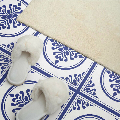 Vinyl wandbekleding Patroon met cirkels en bloemen