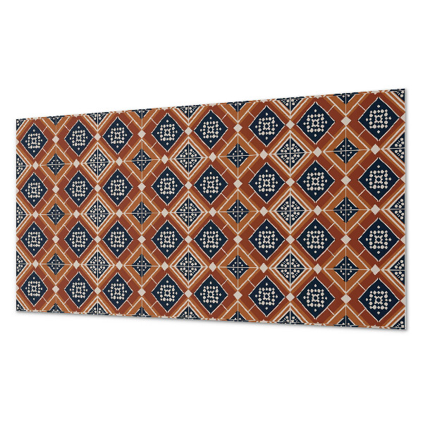 Pvc wandpaneel Geometrie in bruin en wit