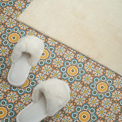 Vinyl wandpaneel Mozaïekpatroon met bloemen