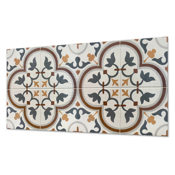 Vinyl wandbekleding Geruit bloemenpatroon