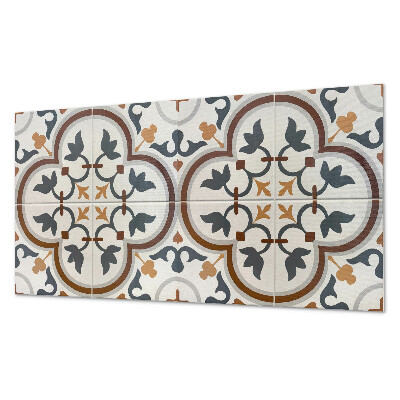 Vinyl wandbekleding Geruit bloemenpatroon