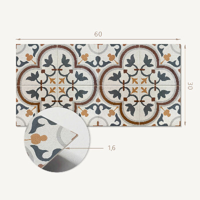 Vinyl wandbekleding Geruit bloemenpatroon