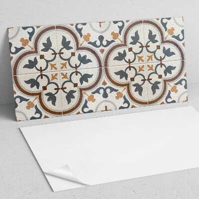 Vinyl wandbekleding Geruit bloemenpatroon