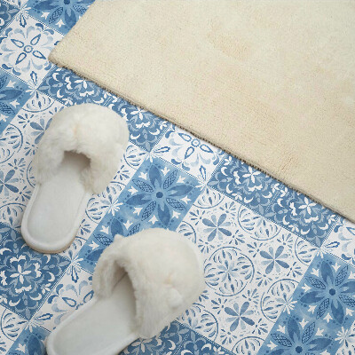 Vinyl wandpaneel Bloemenpatroon in tegels