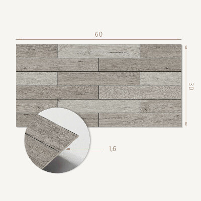 Vinyl wandbekleding Houtkleurige planken