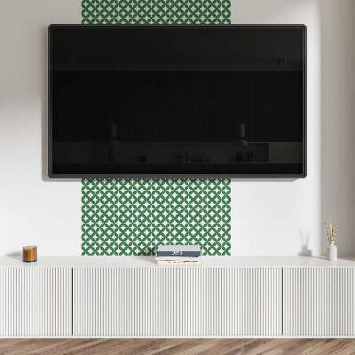 Vinyl wandpaneel Bladmotief in een gaas