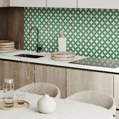 Vinyl wandpaneel Bladmotief in een gaas