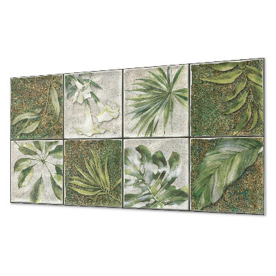 Pvc wandpaneel Bladeren in een mozaïek van de natuur