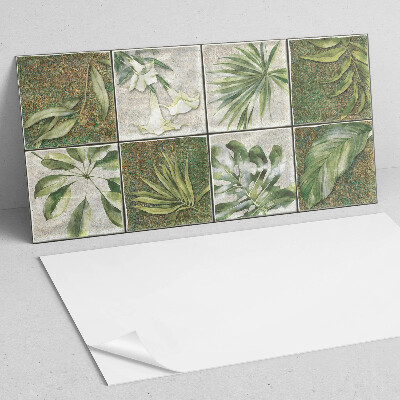 Pvc wandpaneel Bladeren in een mozaïek van de natuur