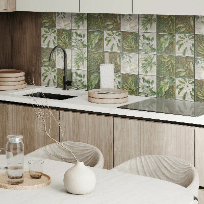 Pvc wandpaneel Bladeren in een mozaïek van de natuur