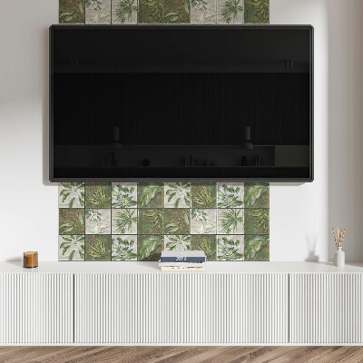 Pvc wandpaneel Bladeren in een mozaïek van de natuur