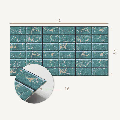 Vinyl wandpaneel Marmeren tegelpatroon