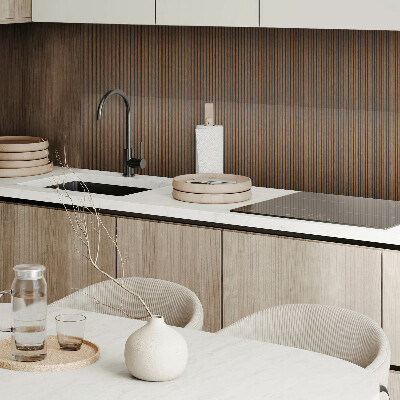 Pvc wandpaneel Verticale houten latten