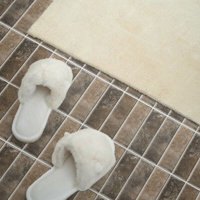 Vinyl wandbekleding Verticale tegelribben