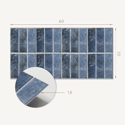 Vinyl wandpaneel Verticale modieuze tegels