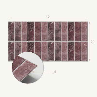 Vinyl wandbekleding Verticale strepen in een mozaïek