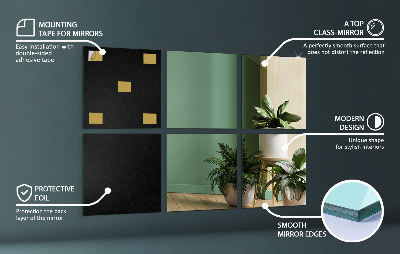 Spiegel tegels vierkante