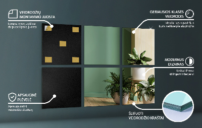 Spiegel tegels vierkante