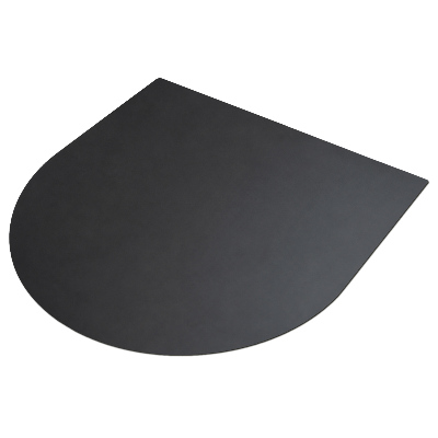 Barbecue onderlegger voor terras halfovaal 80x90 cm